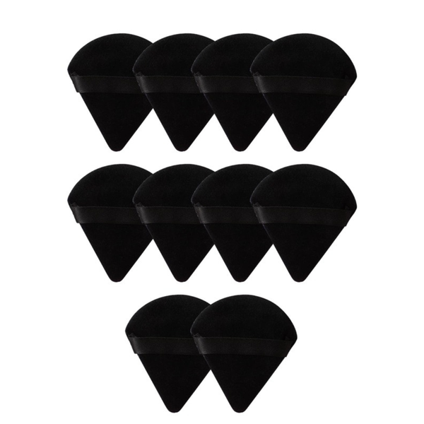 10 Pieces Powder Puff Face Soft Triangle Makeup Puff for Loose Powder