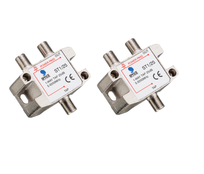 Space TV Satellite IF Tap - 1 Way - 25db (5 – 2250MHz) - 2 Pack