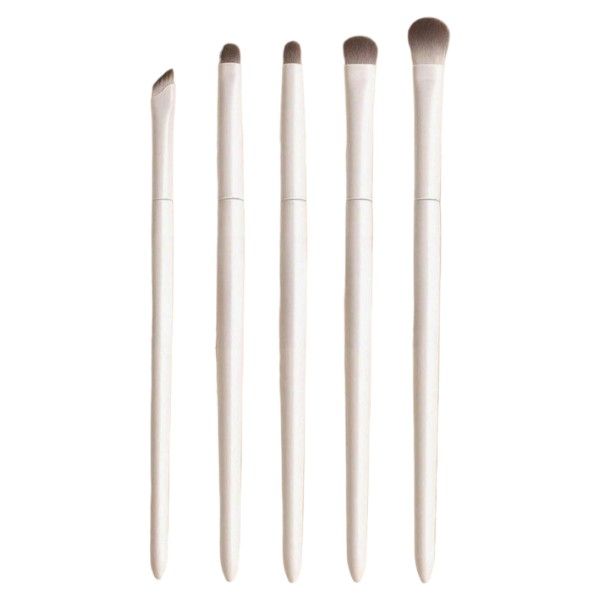 5Piece Pearlescent Precision Eye Makeup Brush Set - Beige/Brown