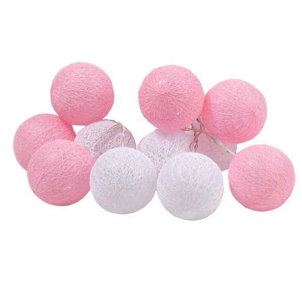 10 Cotton Ball String Fairy Lights 2.5m Battery Operated