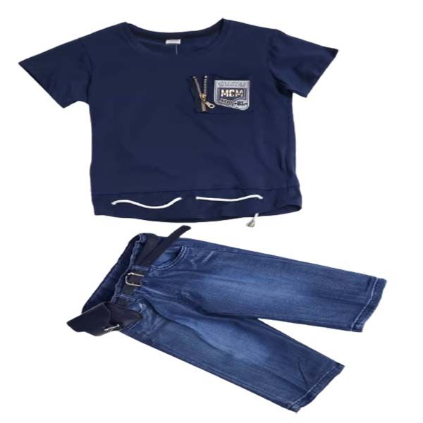 Little People Shop: Boys Denim Short Set