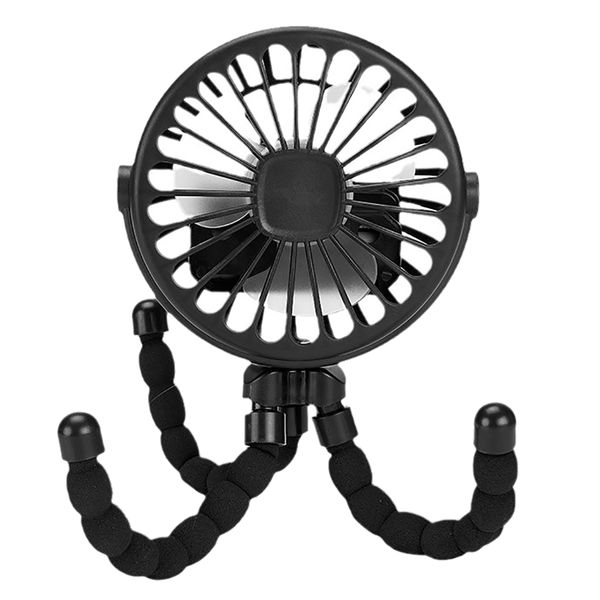 Baby Stroller Tripod Fan Black image