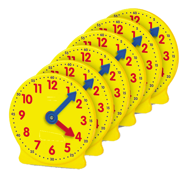 Classroom Learner Clock Set - 6 Pieces