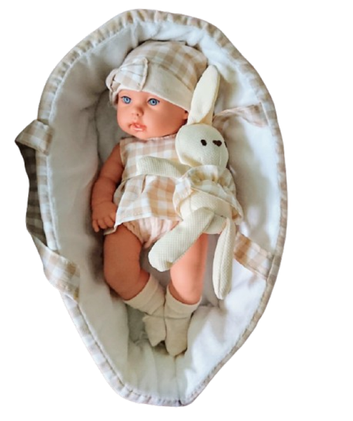 Real Look Baby Doll in Carry Cot