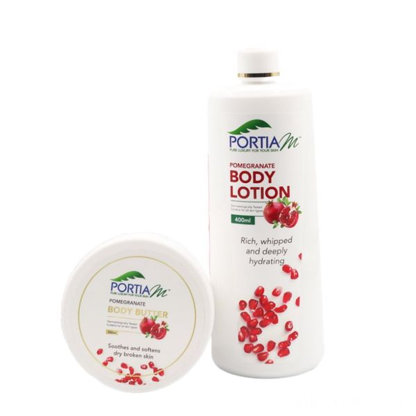 PortiaM Pomegranate Body Lotion 400ml and Body Butter 250ml Combo