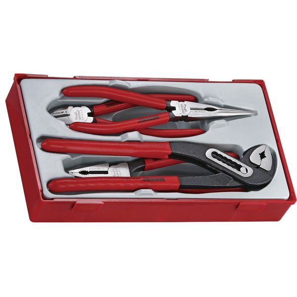 TengTools - Professional 4 Piece Plier Set, Vinyl Grip - TT440