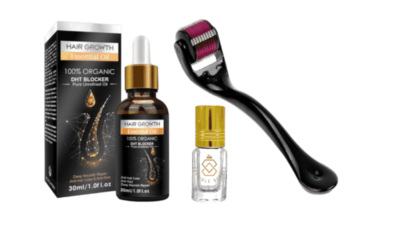 Biotin Hair Growth Oil with Derma Roller &amp; Sensible Senses Perfumed Oil
