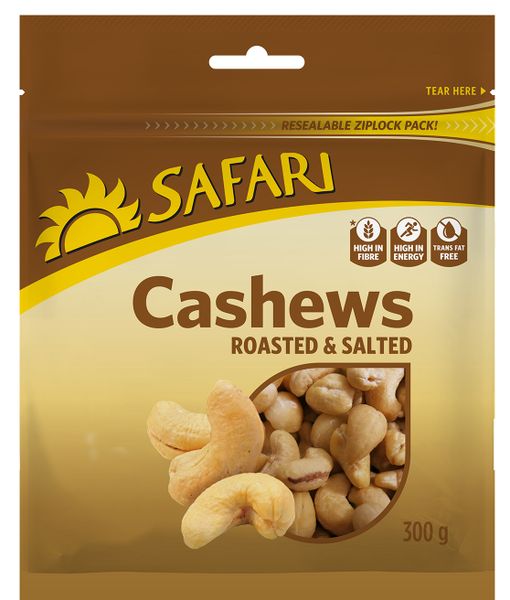 Safari Cashews Roasted &amp; Salted 300g
