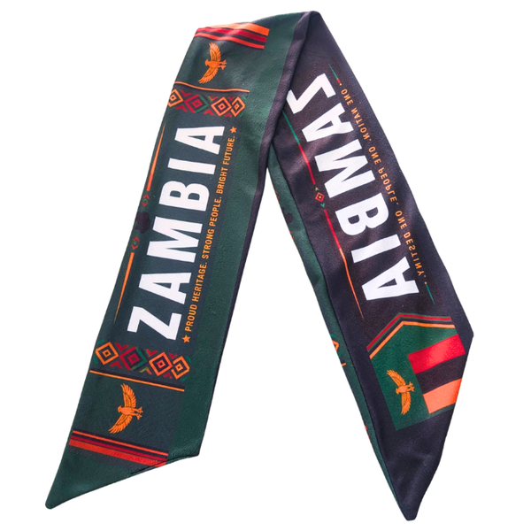 Proudly Zambian Chipolopolo Supporters Double-sided Fleece Scarf