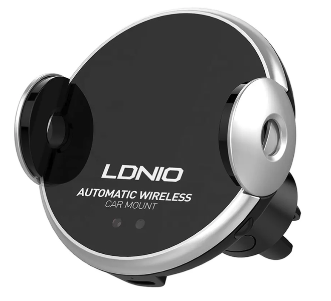 Car Phone Mount with 15W Wireless Charging - Motorized Auto Clamping Adjust