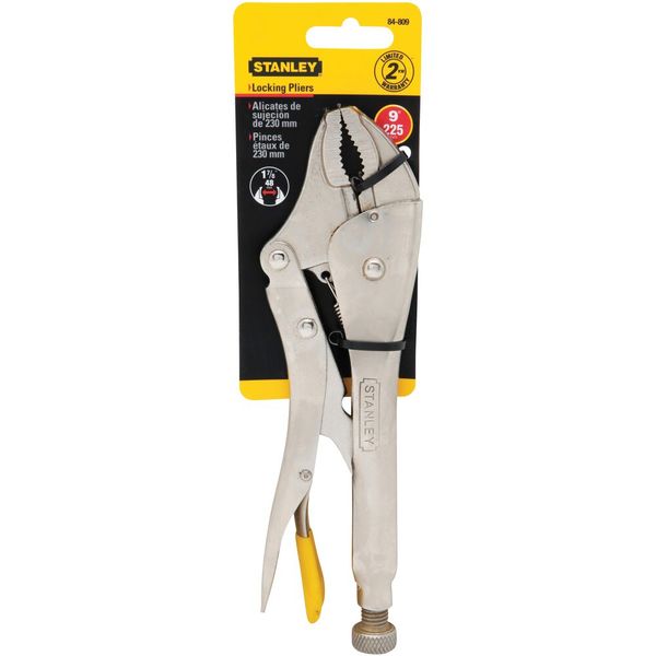 Stanley 225mm/9 Locking Plier Curved Jaw
