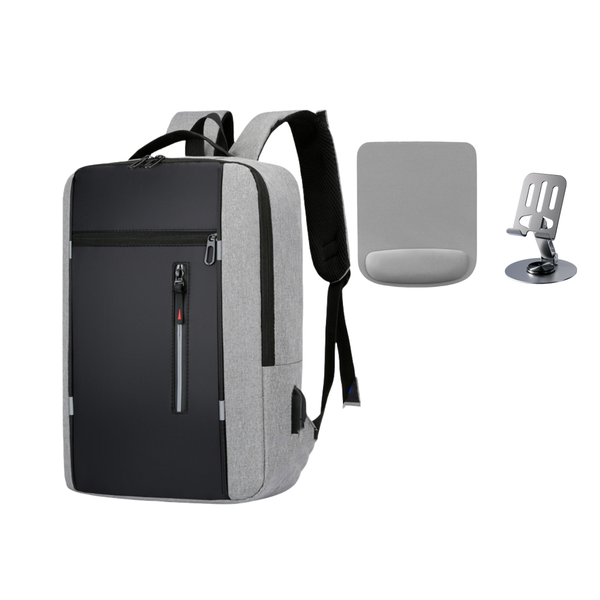 Laptop Bag With USB Charging Port With 1 x Mouse Pad and 1 x Phone Holder