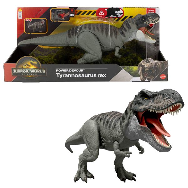 Jurassic World Rebirth Power Devour Tyrannosaurus Rex with Lights &amp; Sound