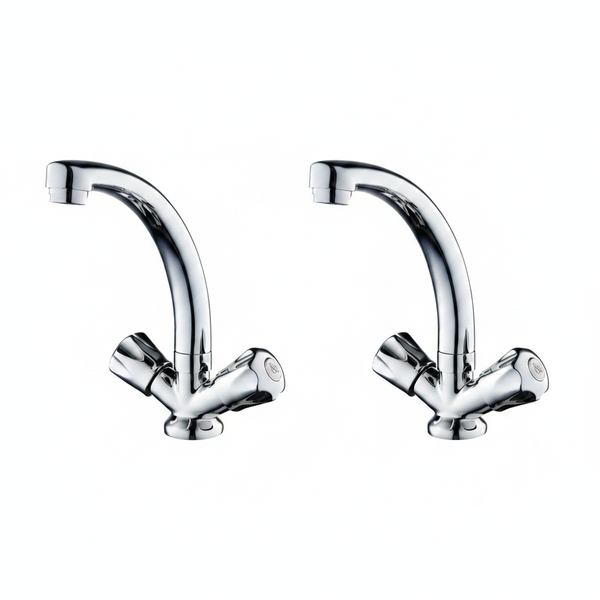 Modern Basin Mixer with Swivel Spout for Easy Installation - 2 Pack