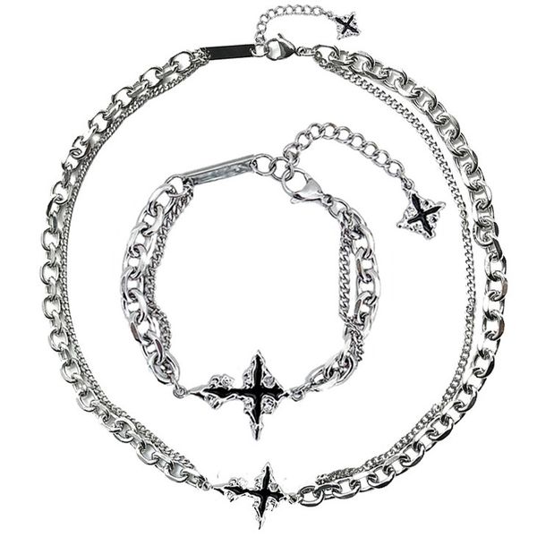 Necklace &amp; Bracelets For Men - Azov Men's Necklace Titanium - Teutonic