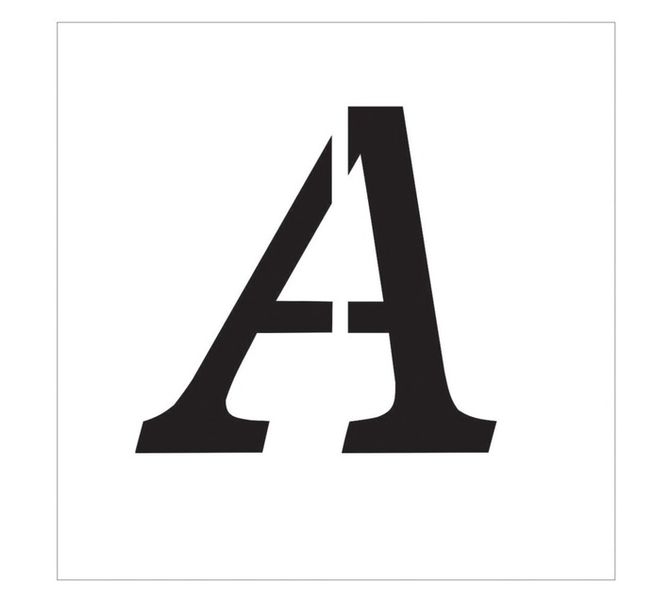 Small Alphabet A- Z Stencil (60 x 60mm)
