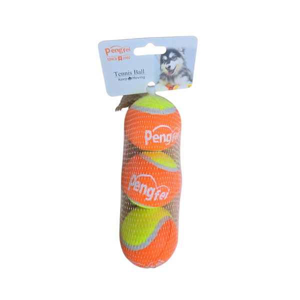 Pet Fetch Tennis Ball (X-Large) 6.3cm Non Squeak - Pack 3