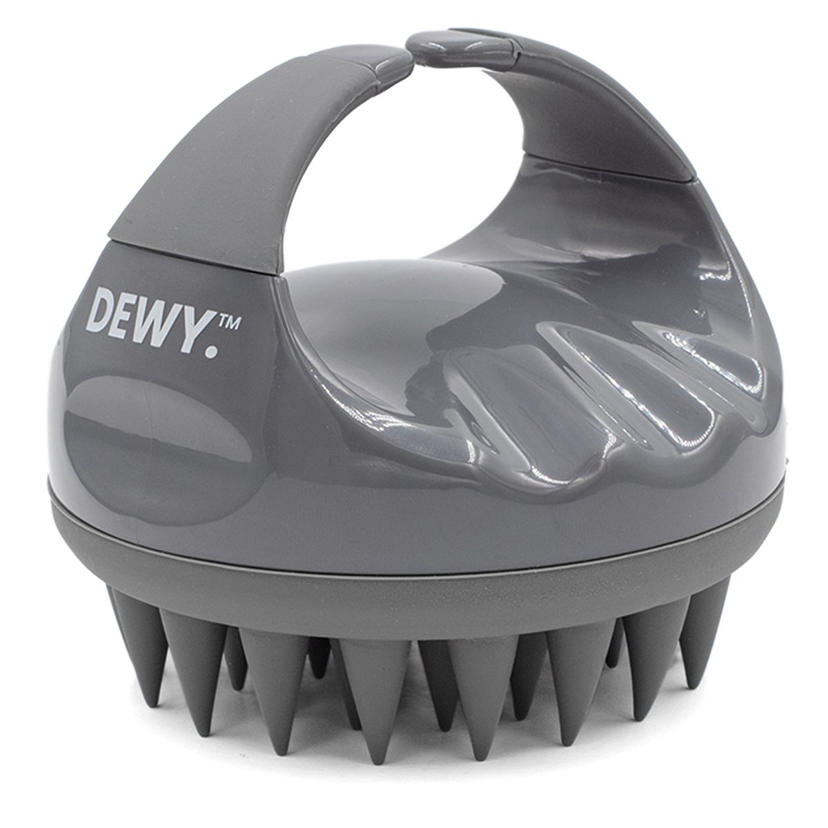 Dewy - Shampoo Brush / Hair Scalp Massager / Shower Brush - Silicone (Grey)