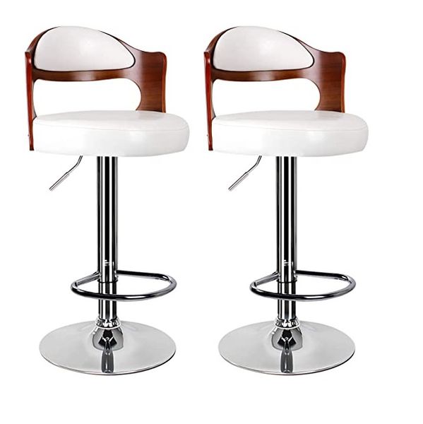 Bar &amp; Kitchen Counter Stools - Set of 2 - Brown &amp; Cream