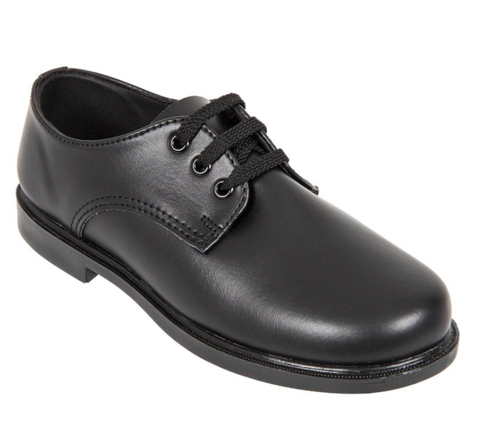 Leather School Shoes Classic Lace Up - Black