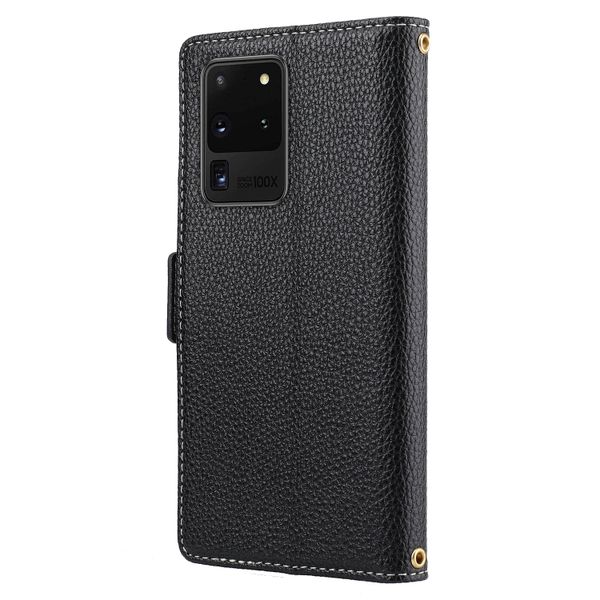 Litchi Pattern Splicing Phone Case Compatible with Samsung Galaxy S20 Ultra