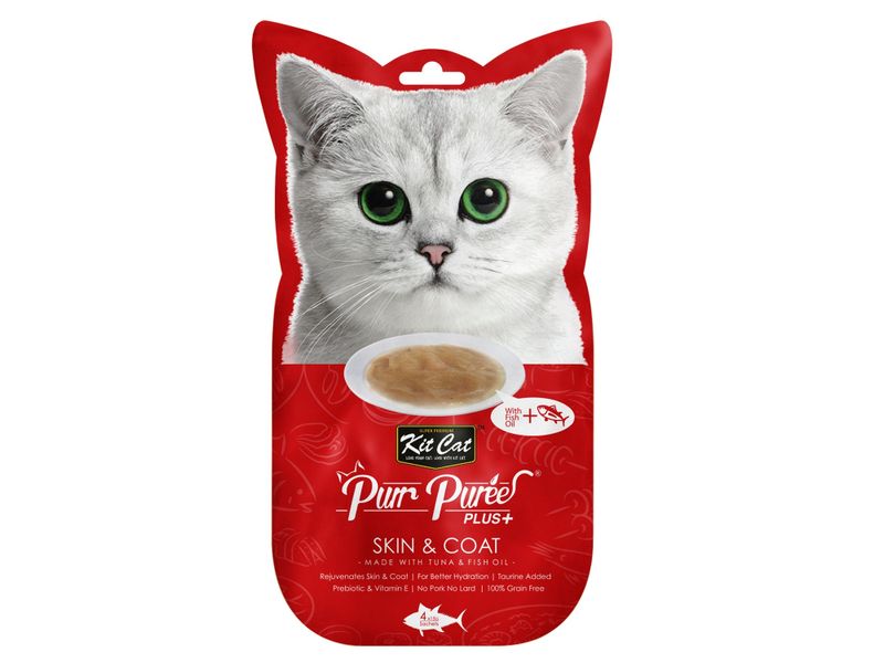 Kit Cat PurrPureePlus+ Skin &amp; Coat Tuna