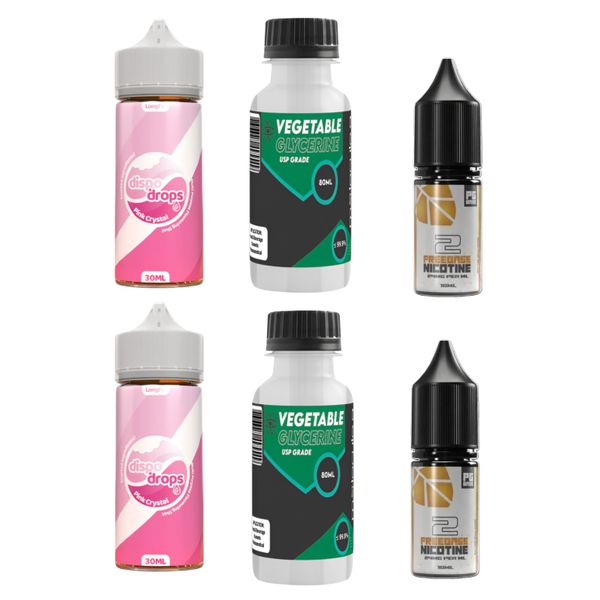 Dispo Drops Longfill Combo 120ml - Pink Crystal - 2mg (2 Pack)