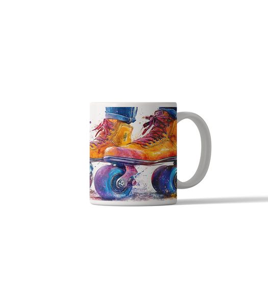 Retro Rollerskate DSG 1 Printed Coffee Mug