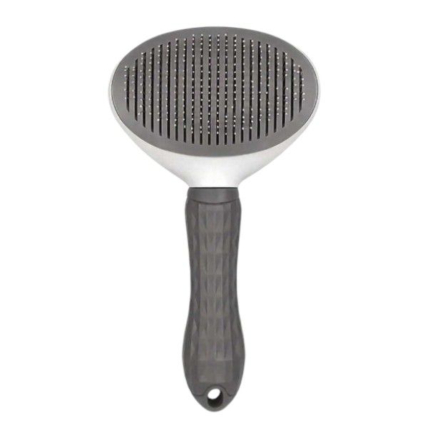 Self-Cleaning Pet Grooming Slicker Brush - Grey