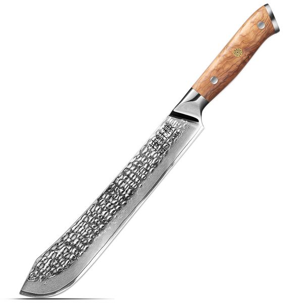 Anjin-Sama 9.5-Inch Hammered Damascus Butcher - DMS-522G