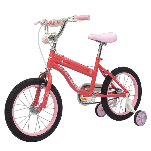 Cyclone BMX Pink Kids Pink Bicycle 16 Inch with Training Wheels (16 inch)