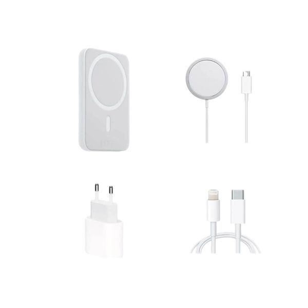 Smart Watch &amp; Earphones Set, 3000mAh Wireless Charger, Bluetooth Tech