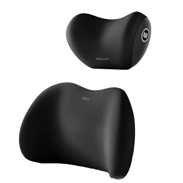 Car Headrest And Lumbar Support Set, Car Neck Pillow And Lumbar Cushion