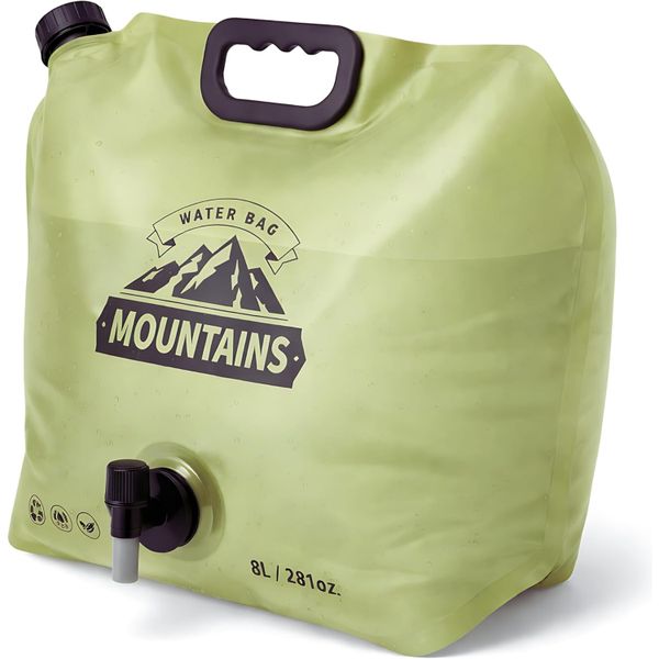2 Gallon Collapsible Water Jug with Spout for Outdoor Hiking Emergency Prep