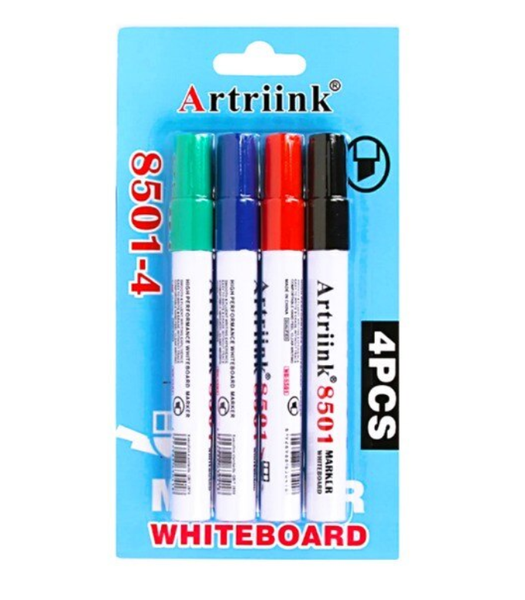 Set of 4 Whiteboard Markers,Non-Toxic, Multicolor (red,blue,green, black)