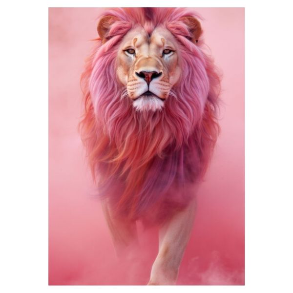 Colourful Lion - A1 Poster