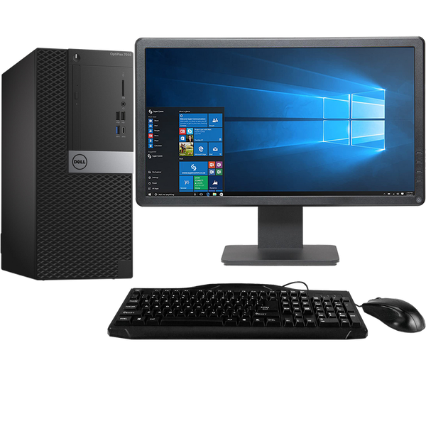 Dell OptiPlex 7050 Intel i7, 6th Gen Mini Tower PC &amp; 22" Monitor (Refurb)