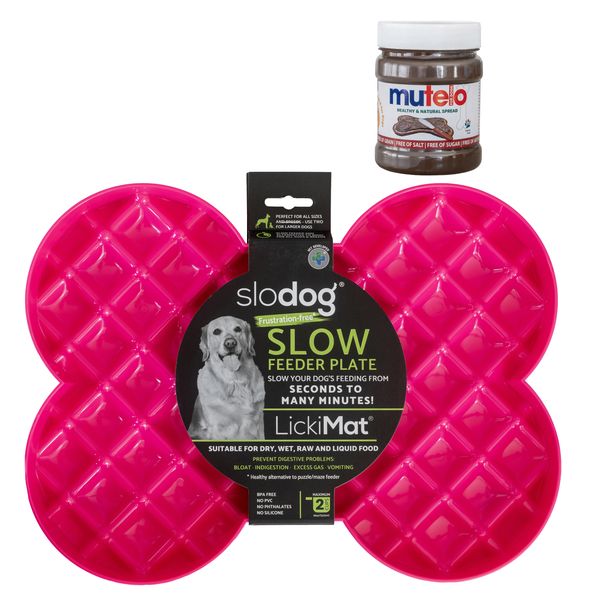 LickiMat Slodog Pink plus Pets Elite Mutelo Spread
