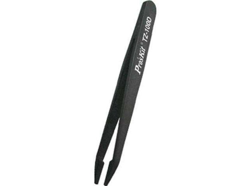 PRK TZ-100D 115mm Flat Tip Conductive Tweezer (Non-Magnetic)