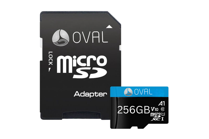 OVAL 256GB Memory Card with SD Adapter - Ultra-Fast, Durable Storage