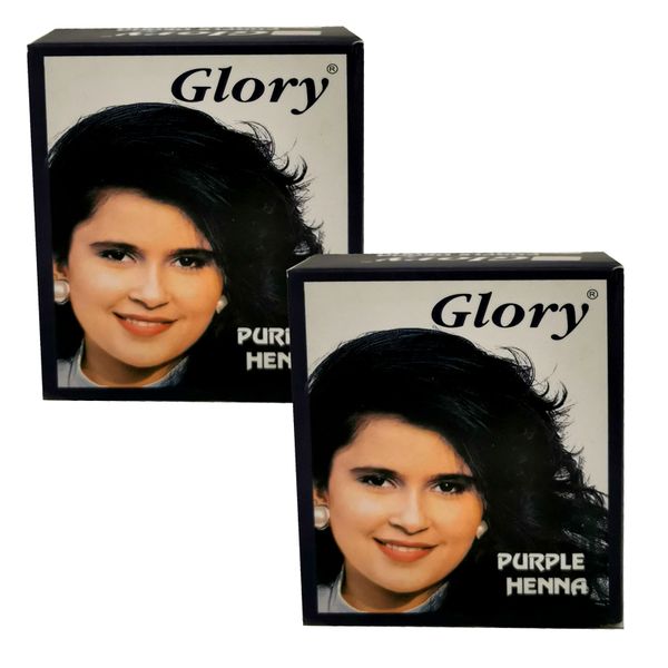 Glory Henna Hair Dye - Purple - 2 Pack