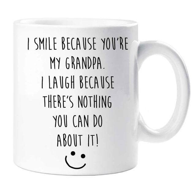 I Smile Because You're My Grandpa Gift Mug