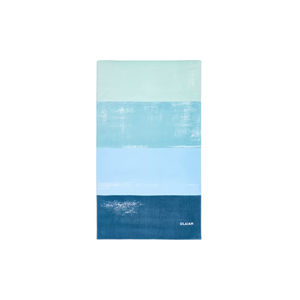 Olaian Beach Towel 145 x 85 cm - Aqua Blue