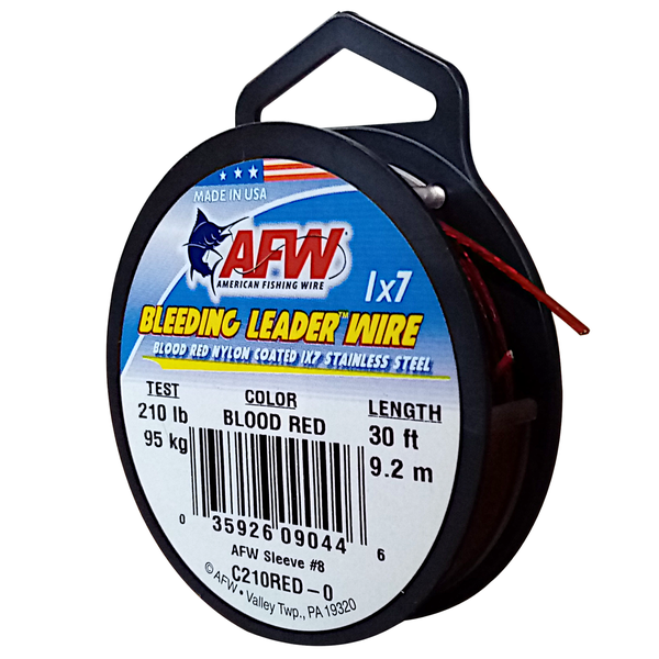 American Fishing Wire Bleeding Red Leader Wire 95Kg/210Lb