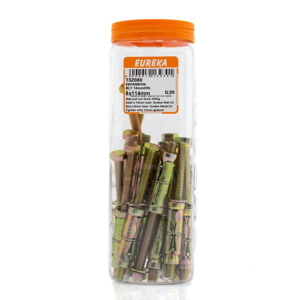 EUREKA Expansion Bolts 8 x 114mm Q:20 T3Z080