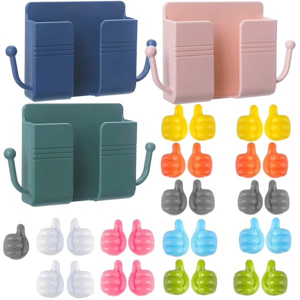 Home Office Wall Mounted Storage Box &amp; Cable Organiser - Set of 28