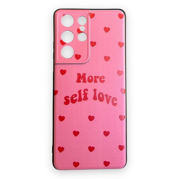 AMA Silicon Protective Case More Self Love Pink For Samsung S21 Ultra