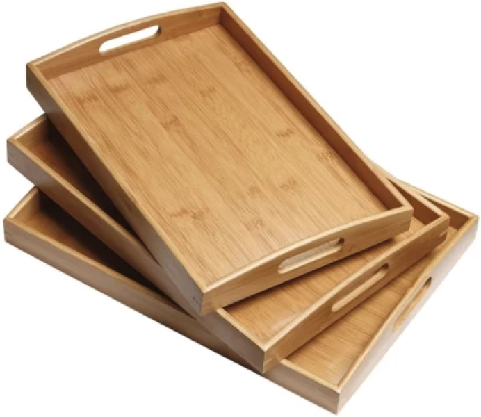 Serving Tray With Handle Wooden