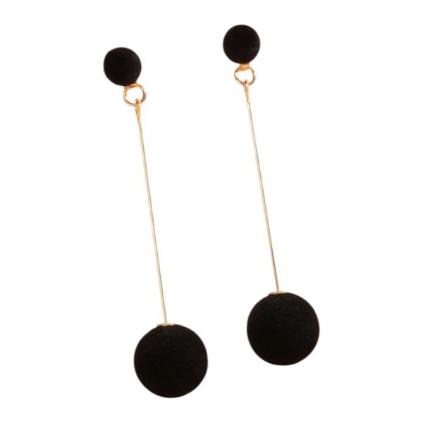 Women's Retro Round Pedant Design Drop And Dangle Earrings - White/Gold