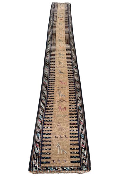 Rug/Kilim original Persian Shiraz Kilim Runner- size: 462 x 59 cm